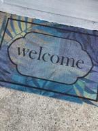 img 1 attached to Welcome Guests With The ROSMARUS Fall Doormat - 17”X 30”, Anti-Slip PVC Spinning Leaf Design review by Brandon Miller