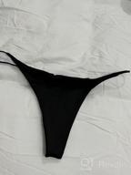 img 1 attached to Get Beach-Ready With ETAOLINE'S Solid G-String Thong Bikini Bottoms For Women review by Sharmake Shuram