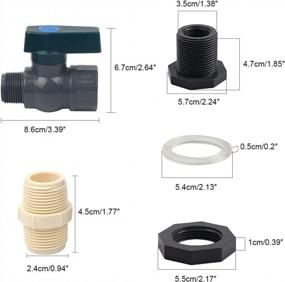 img 1 attached to Efficient AutoRocking Spigot Rain Barrel Faucet Kit With PVC Valve And Bulkhead Fitting - Perfect For Water Storage In Tanks, Aquariums, Tubs, And Pools (3/4 Inch, DN20, PN10)