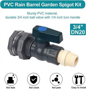 img 2 attached to Efficient AutoRocking Spigot Rain Barrel Faucet Kit With PVC Valve And Bulkhead Fitting - Perfect For Water Storage In Tanks, Aquariums, Tubs, And Pools (3/4 Inch, DN20, PN10)