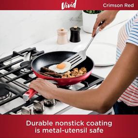 img 2 attached to Ninja C28000 Foodi NeverStick Vivid 8-Piece Nonstick Cookware Set With Lids, Oven Safe To 400°F, Cool-Touch Handles - Crimson Red