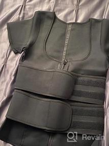 img 6 attached to Trim Your Waistline With Eleady Women'S Neoprene Corset Trimmer Belt & Sweat Suit Combo