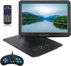 img 4 attached to 📀 YOOHOO 17.9'' Large Portable DVD/CD Player - 15.6'' 270°Swivel LCD Screen, Long Battery Life, CD/DVD/SD/USB Support