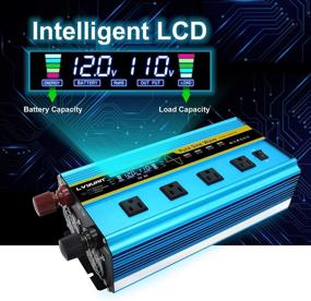 img 3 attached to 💡 LVYUAN Pure Sine Wave Inverter 2500W 12V to 110V DC to AC with Remote Control, LCD Display, 4 AC Outlets, and 4 USB Ports - Ideal for Car, Truck, and Solar Systems