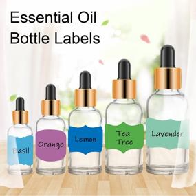 img 1 attached to Fancy Shape Self-Adhesive Colored Label Stickers - 256 Small Blank Writable Labels For Essential Oil Bottles, Jars, And Food Containers - Ideal For Gift Tags And Organization