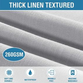 img 3 attached to Enhance Your Décor With H.VERSAILTEX Waterproof Linen Textured Table Runner - 72 Inches Long, Extra Soft And Thick Fabric - Perfect For Living Room/Coffee Table - Grey