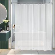 🚿 amazerbath 72x72 plastic frosted shower curtain liner: waterproof and magnetically secured peva cute shower liner for lightweight and stylish bathroom decor logo