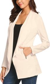 img 1 attached to 👩 ELESOL Women's Draped Asymmetric Business Suiting: Stylish Clothing for Professional Attire