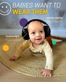 img 1 attached to Protect Your Baby'S Ears With Baby Ear Muffs - Midnight Black - 22DB NRR - Ideal For Airplane & Fireworks - Suitable For Infant & Toddler - Noise Cancelling Headphones - 3 Months To 3 Years