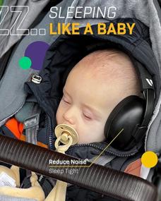 img 3 attached to Protect Your Baby'S Ears With Baby Ear Muffs - Midnight Black - 22DB NRR - Ideal For Airplane & Fireworks - Suitable For Infant & Toddler - Noise Cancelling Headphones - 3 Months To 3 Years