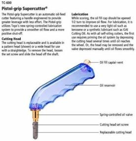 img 1 attached to 🔪 Toyo Pistol Grip Glass Cutter: Cutting-Edge Tool in Assorted Colors