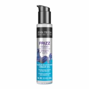 img 4 attached to John Frieda Dream Curls Cream Oil, Anti-Frizz Formula for Hydrating Curly, Frizzy Hair, Nourishing Dry and Damaged Hair, Promotes Bouncy Curls, 3.5 fl oz
