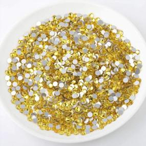 img 1 attached to Luminous Lemon Yellow Rhinestones: 1440 Pcs Of Flat Back Crystal Gems Sized 1.3Mm-6.5Mm (SS10) By Beadsland