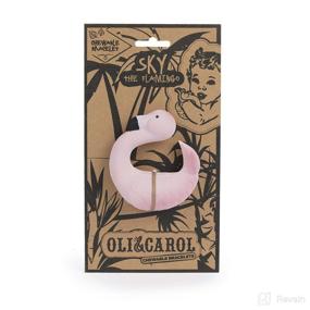 img 4 attached to 🦩 Oli & Carol Sky The Flamingo: Chewable Bracelet Teether for Babies and Toddlers
