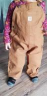 img 1 attached to Carhartt Boys' Toddler Brown Bib Overall in Size 3T review by Chris Tardy