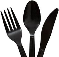 16-piece cutlery set (black) - includes 16 forks, spoons, and knives logo