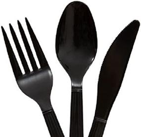 img 1 attached to 16-Piece Cutlery Set (Black) - Includes 16 Forks, Spoons, and Knives