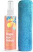 asutra organic yoga mat cleaner (calming citrus aroma), 4 fl oz safe for all mats & no slippery residue cleans, restores, refreshes comes w/microfiber cleaning towel deep-cleansing natural cleaner for fitness gear & gym equipment 2 logo