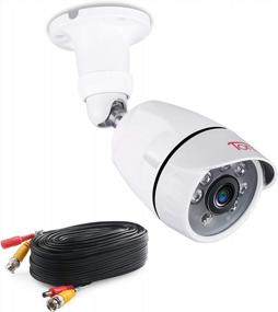 img 4 attached to Full HD 1080P Outdoor Hybrid Security Bullet Camera With 100Ft Night Vision, 6 Infrared LEDS, And Metal Housing - Compatible With TVI And Hybrid DVR Recorders. Includes 60Ft BNC Cable.