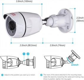 img 2 attached to Full HD 1080P Outdoor Hybrid Security Bullet Camera With 100Ft Night Vision, 6 Infrared LEDS, And Metal Housing - Compatible With TVI And Hybrid DVR Recorders. Includes 60Ft BNC Cable.