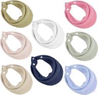 100% organic muslin baby bibs: soft, absorbent 👶 bandana bibs with snaps for unisex newborns and toddlers logo