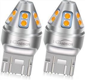 img 4 attached to Улучшите освещение вашего автомобиля с помощью светодиодных ламп Ruiandsion 7440/7443 - идеальная замена для фонарей заднего хода и указателей поворота