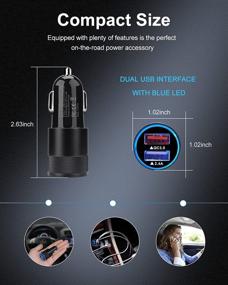 img 3 attached to 🔌 Fast 30W Dual Port Car Charger with MFI Certified Lightning Cable for iPhone 13 Pro Max, 12 Mini, SE, 11Pro Max, X, 10, XR, XS, 8 Plus, iPad, AirPods | 6FT Braided Cord | Cigarette Lighter Adapter | Cagardor