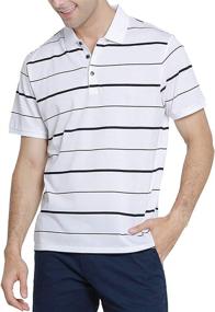 img 4 attached to Dronkon Short Sleeve Stripe Regular Fit T Shirts Men's Clothing made as Shirts