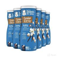 🍼 gerber baby puffs snacks, vanilla flavor, 1.48 oz (6-pack) логотип