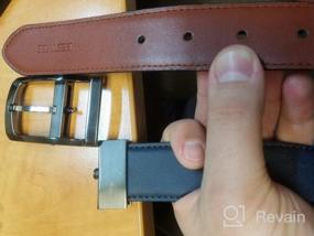 img 5 attached to Versatile And Stylish: Men'S Reversible And Adjustable Genuine Leather Belt With Rotated Buckle