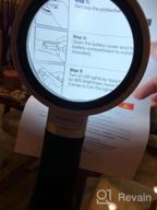 img 1 attached to MAGDEPO 10X Lighted Magnifying Stand Loupe Reading Magnifier With 12 SMD LEDs Dimmable Lighting Modes, Perfect For Macular Degeneration, Reading, Soldering, Inspection, Cross Stitch, Etc review by Beth Finlinson