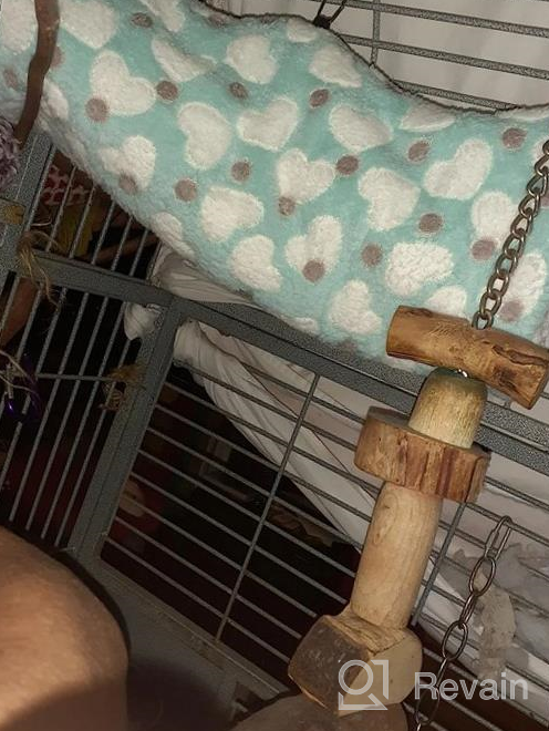 img 1 attached to Cozy Ferret Hammock Toy Set For Small Pets - Perfect Rat Cage Accessories And Warm Bed For Guinea Pigs, Hamsters, And Chinchillas With Hanging Tunnel review by Seth Wood