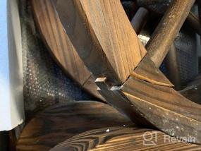 img 5 attached to Набор из 2 коричневых наружных деревянных стульев для патио с подлокотниками на колесиках - PatioFestival Adirondack Wood Knots