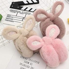 img 1 attached to Epsion Earwarmer Knitted Earmuffs Foldable Girls' Accessories : Cold Weather