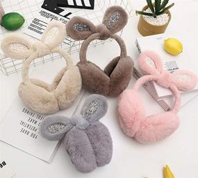 img 2 attached to Epsion Earwarmer Knitted Earmuffs Foldable Girls' Accessories : Cold Weather