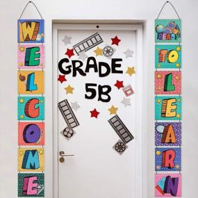 img 4 attached to STOBOK Back To School Banner,Welcome Back Banner First Day Of School Banner Porch Sign,Classroom Party Decorations For Kindergarten,Students And Teachers Schoolyard Party Supplies