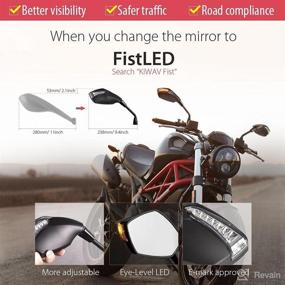 img 2 attached to Black OEM Replacement Mirror FD-264-2, RH - Compatible with Ducati Monster 696 08', 1 Piece