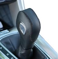 🚗 premium black leather gear shift knob cover for ford focus / fiesta / fusion - 2012-2016 models - stylish accessories for ford логотип