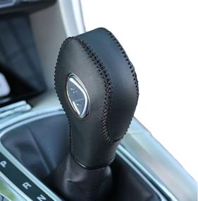 img 4 attached to 🚗 Premium Black Leather Gear Shift Knob Cover for Ford Focus / Fiesta / Fusion - 2012-2016 Models - Stylish Accessories for Ford