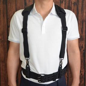 img 2 attached to AISENIN Nylon Police Duty Belt Suspenders - Duty Belt Harness Tool Belt Suspenders Padded