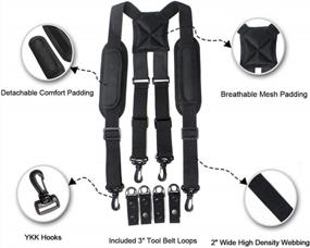 img 3 attached to AISENIN Nylon Police Duty Belt Suspenders - Duty Belt Harness Tool Belt Suspenders Padded