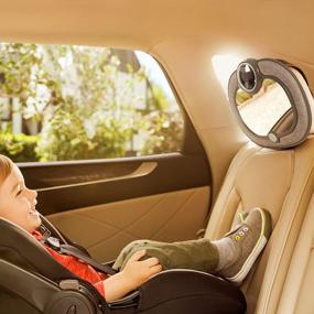 img 3 attached to Grey Brica Breeze Baby In-Sight Fan Car Mirror - Keep Your Little One Cool On The Road!