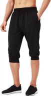 naviskin men's 3/4 jogger capri pants with zipper pockets for athletic workouts, running, gym, and yoga логотип