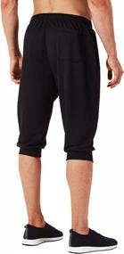 img 2 attached to NAVISKIN Men'S 3/4 Jogger Capri Pants With Zipper Pockets For Athletic Workouts, Running, Gym, And Yoga