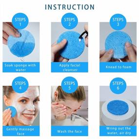 img 2 attached to 50 PCS GAINWELL Natural Compressed Facial Sponges - Reusable, Eco-Friendly & Perfect For Cleansing!