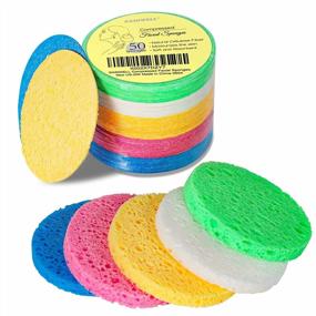 img 4 attached to 50 PCS GAINWELL Natural Compressed Facial Sponges - Reusable, Eco-Friendly & Perfect For Cleansing!