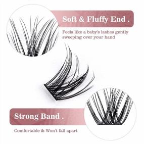 img 3 attached to Soft And Wispy Lash Clusters - 60 Pcs D Curl Individual Eyelash Extensions With Reusable Clusters, 10-16Mm False Eyelashes For At-Home DIY Application (SWA-60-D-10-16Mm)