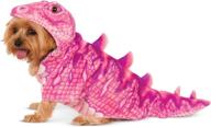 pink dino hoodie pet x small логотип