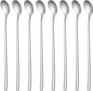 briout 8-piece 9-inch long handle stainless steel spoons: perfect for iced tea, ice cream, and cocktails logo