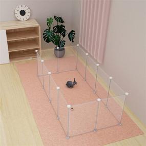 img 1 attached to 🐾 Versatile Pet Playpen: Yard Fence for Guinea Pigs, Bunny, Ferrets, Mice, Hamsters, Hedgehogs, Puppies, Turtles